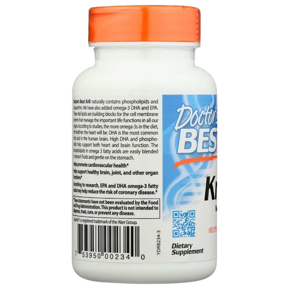 Doctor's Best Krill Plus Omega3s - Antarctic Krill Oil with DHA & EPA