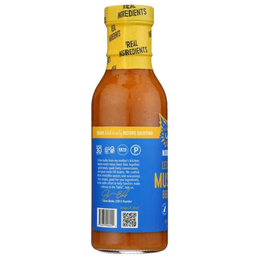 NOBLE MADE BY THE NEW PRIMAL: Less Sugar Mustard BBQ Sauce, 12 fo