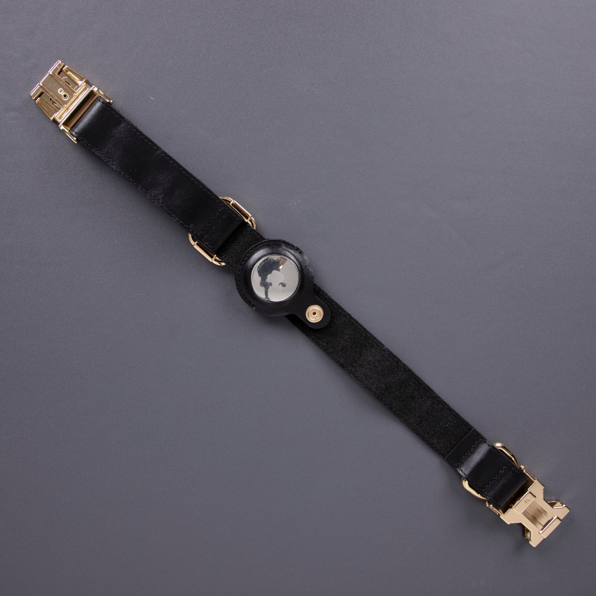 Charlotte Handcrafted Calfskin Leather Dog Collar - Compatible with AirTag