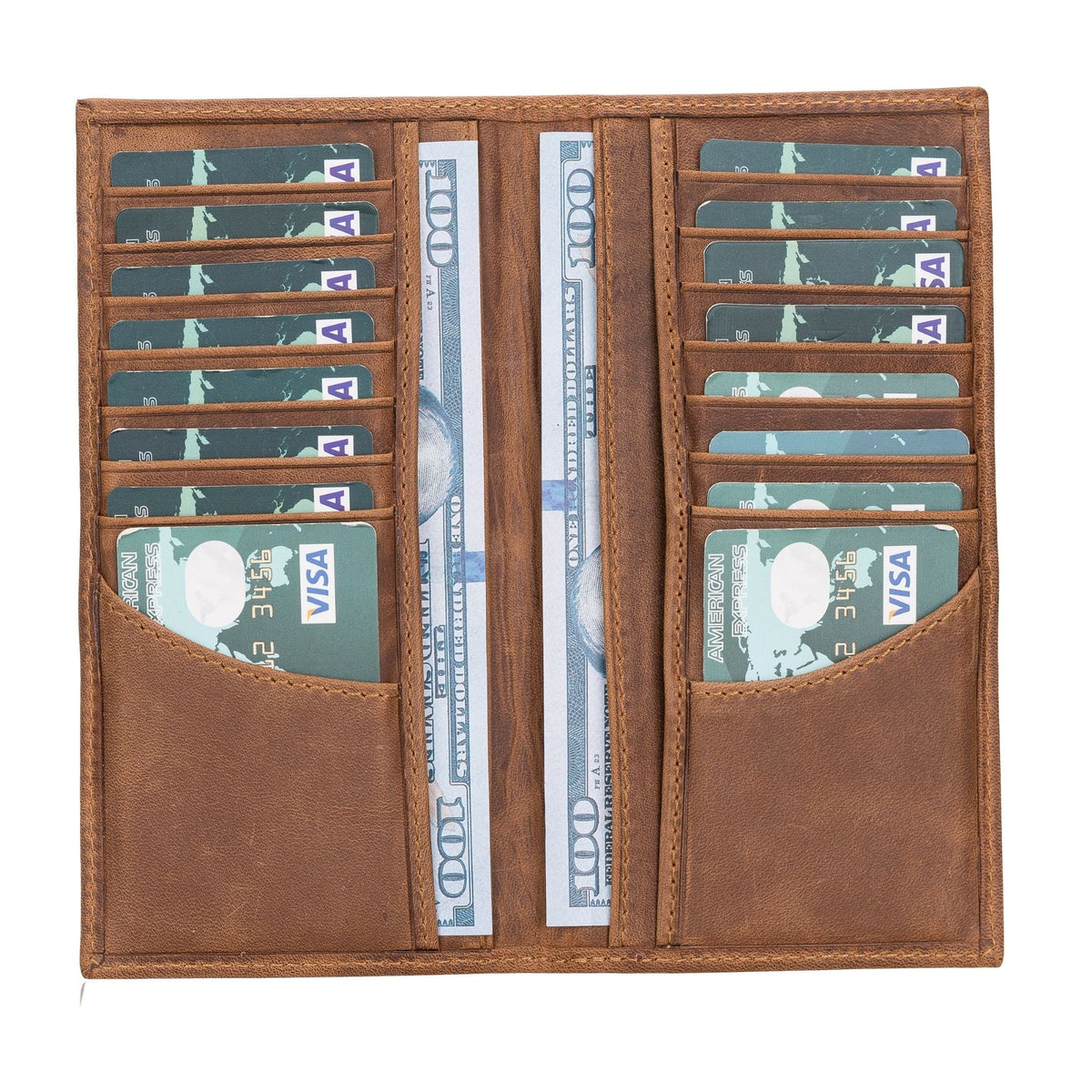 Ouray Handmade Full-Grain Leather Long Wallet for Men and Women