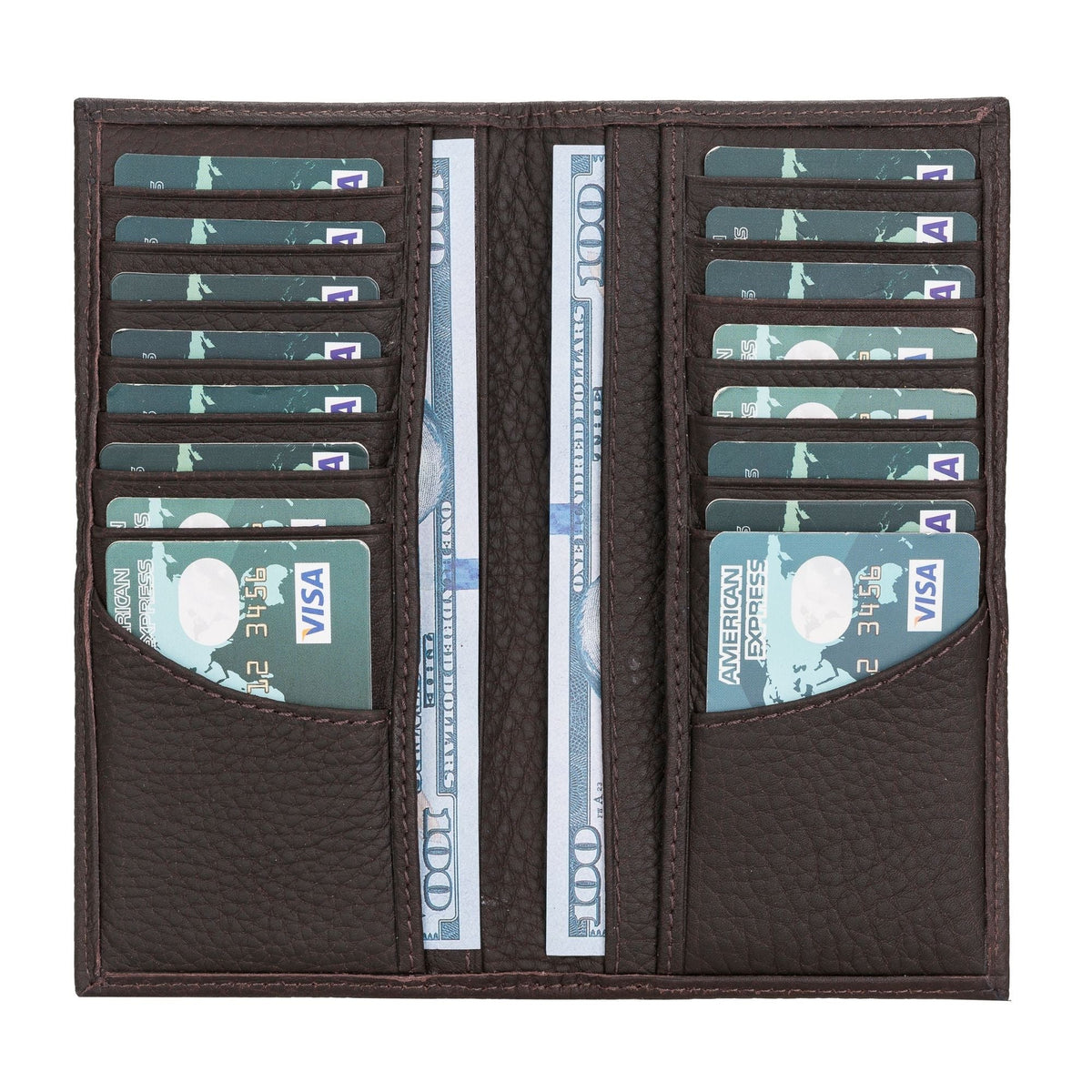 Ouray Handmade Full-Grain Leather Long Wallet for Men and Women