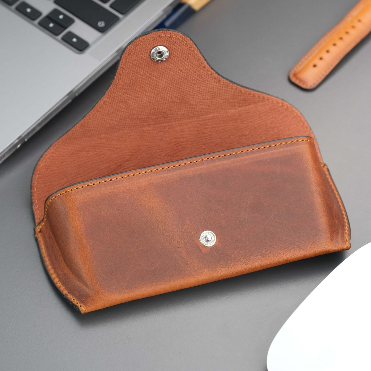 Rochester Full-Grain Leather Eyeglass Case