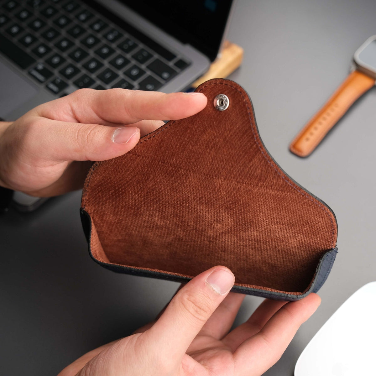 Rochester Full-Grain Leather Eyeglass Case
