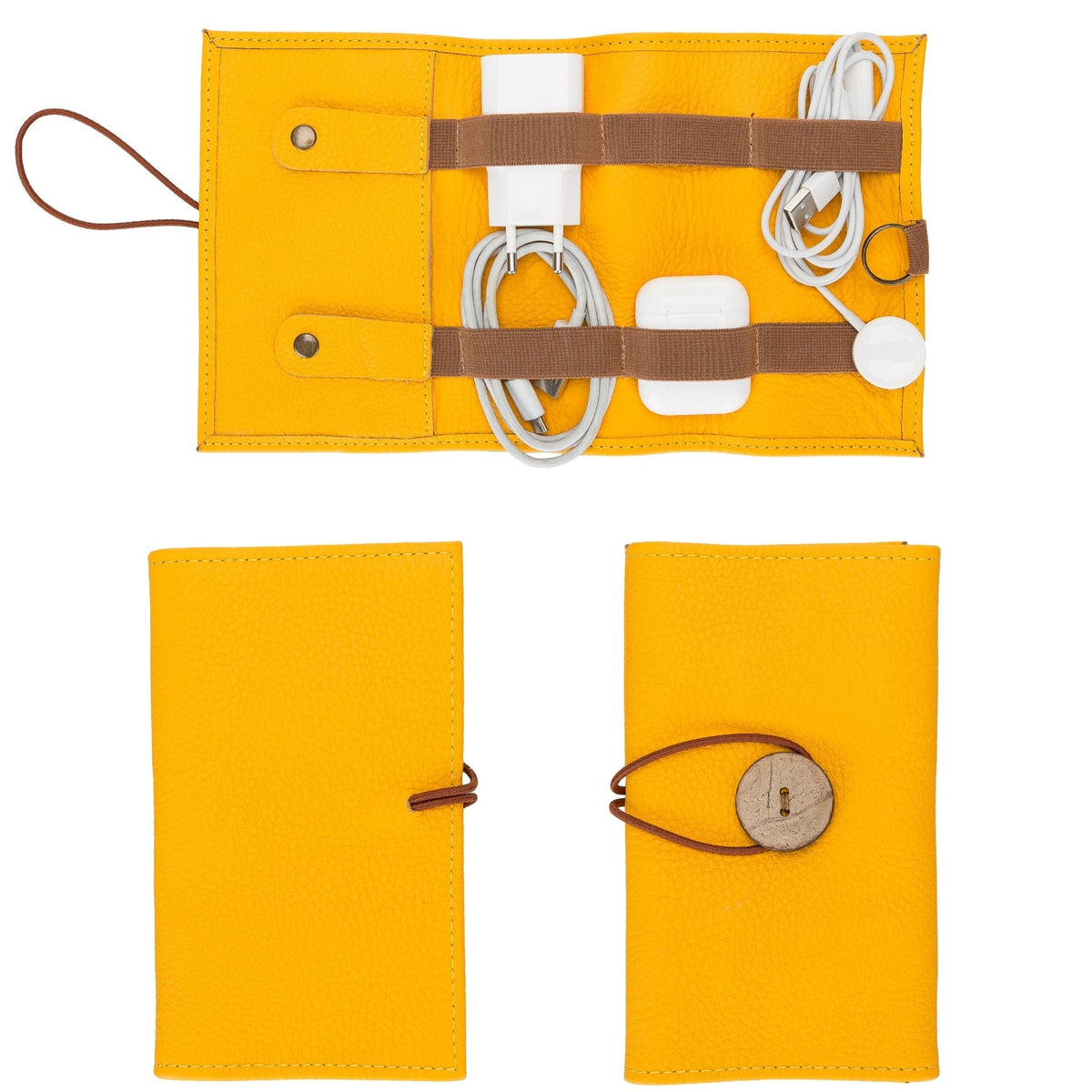 Salida Travel Pouch and Premium Leather Cable Organizer