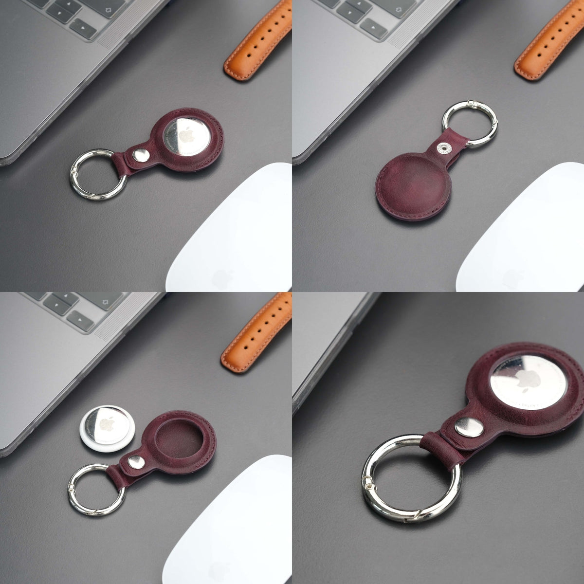 Saratoga Leather AirTag Holder