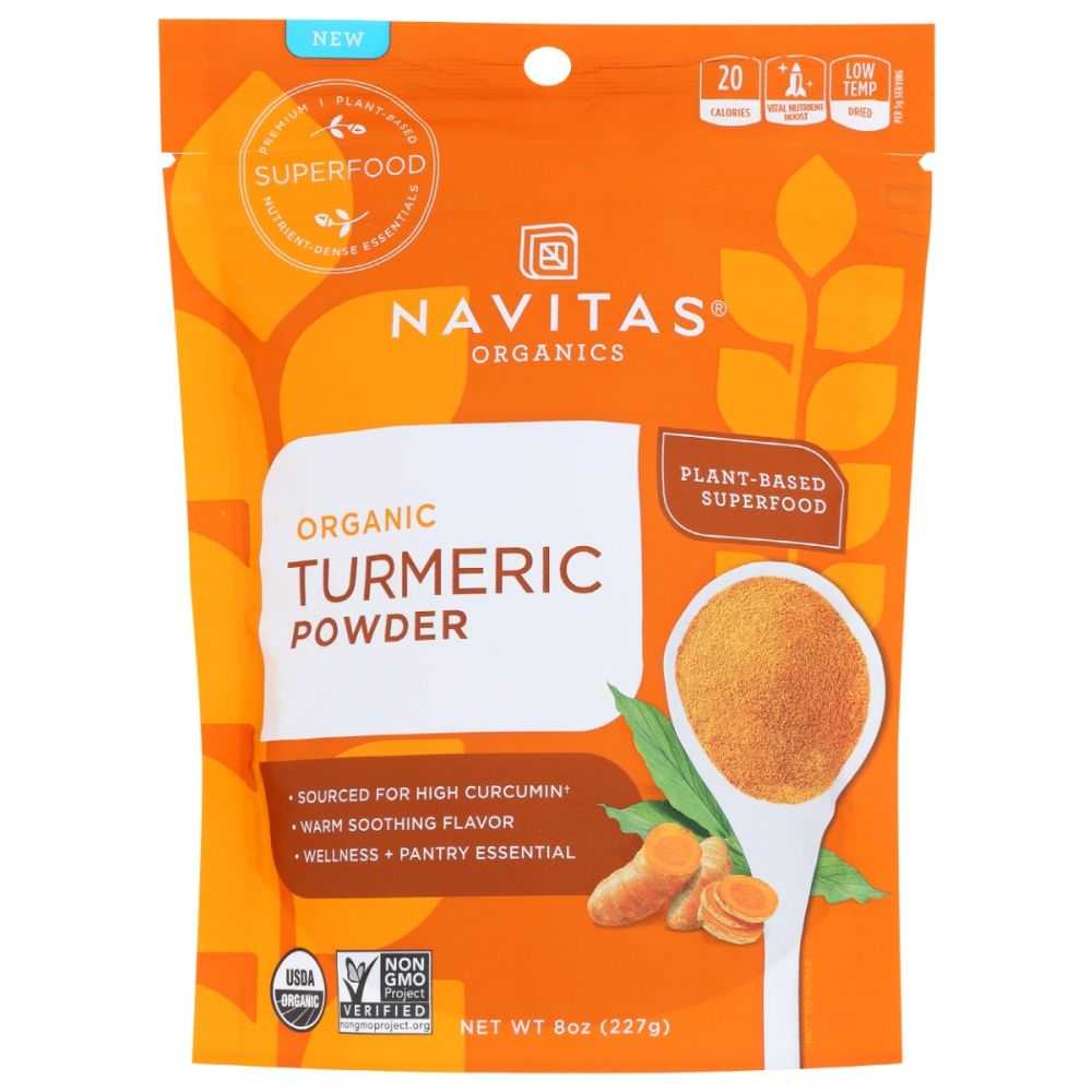 NAVITAS Organic Turmeric Powder, 8 oz