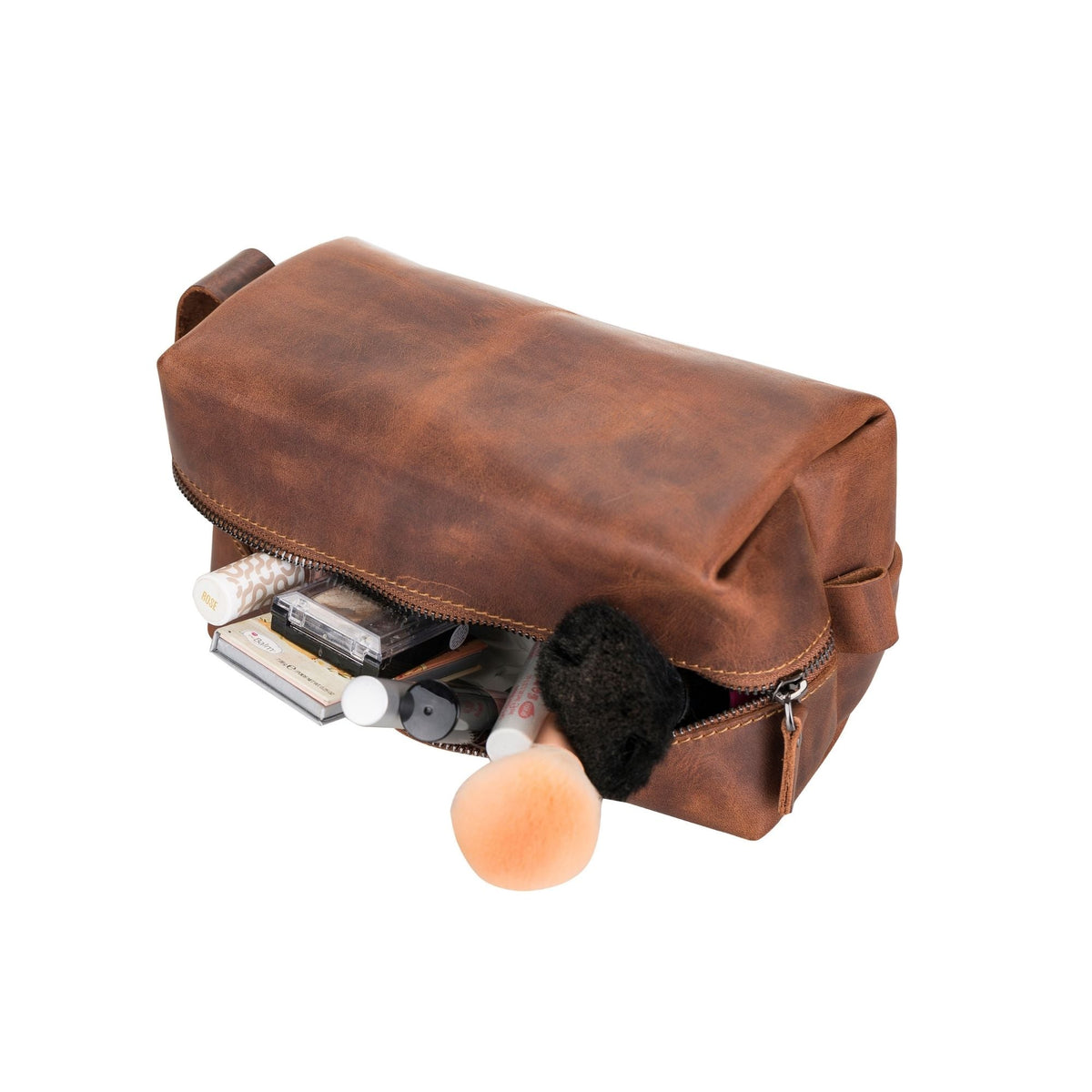 Thayne Cow Leather Makeup Bag for Women
