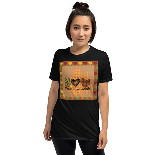 Thanksgiving Night Peace Love Gobble Short-Sleeve Unisex T-Shirt