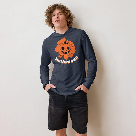 Halloween Jack-o-Lantern Hooded long-sleeve tee