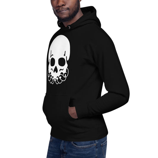 Skull Offering Unisex Hoodie / Hands Holding Skeleton Head