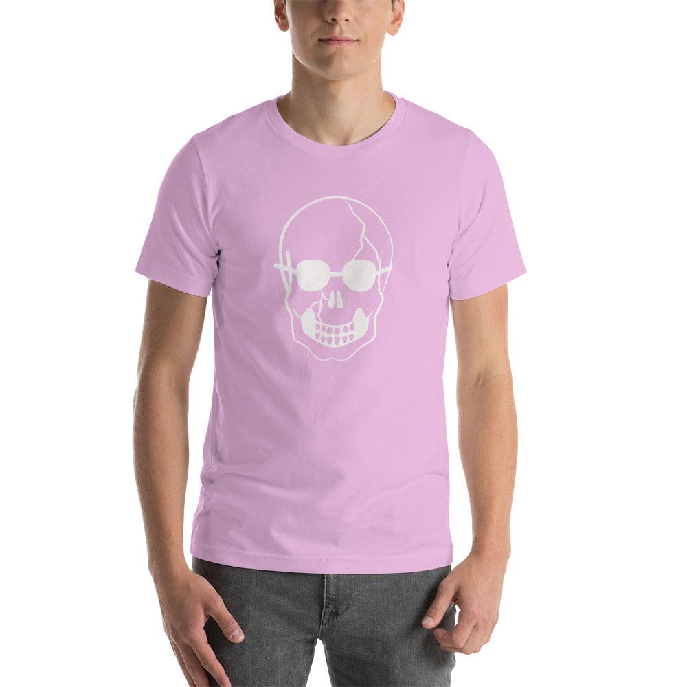 White Skull With Shades Unisex t-shirt