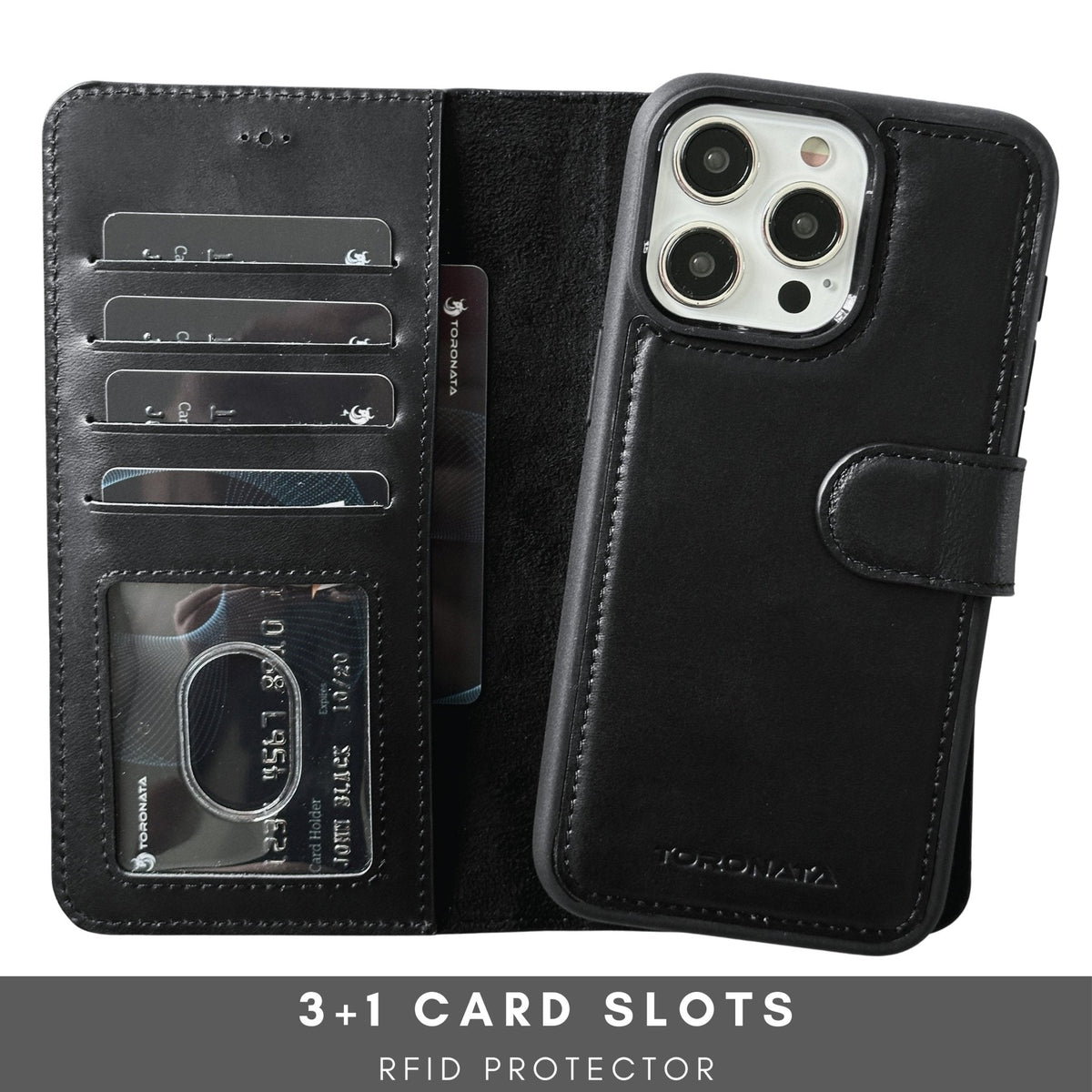 Vegas Premium Leather iPhone 15 Plus Wallet Case with MagSafe | Detachable RFID Blocking Luxury Wallet