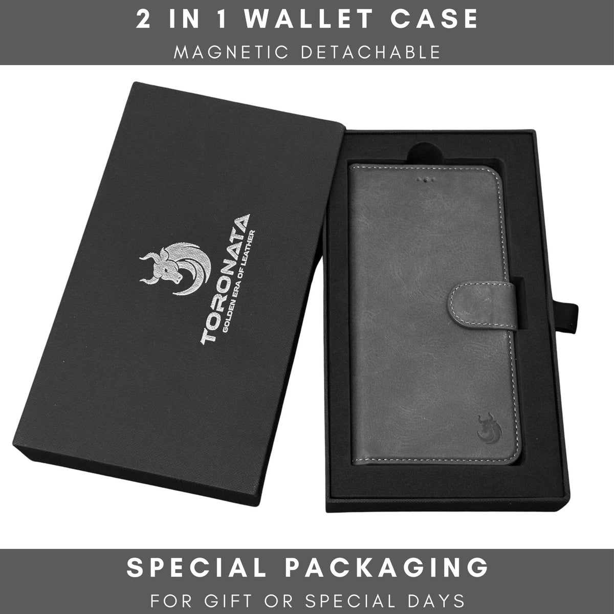 Vegas Premium Leather iPhone 15 Pro Max Wallet Case with MagSafe | Detachable RFID Blocking Luxury Wallet