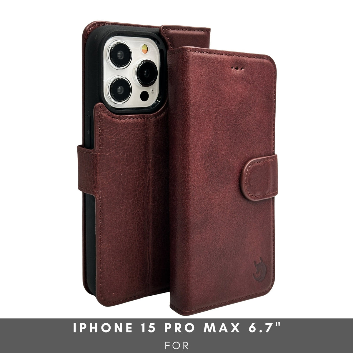 Vegas Premium Leather iPhone 15 Pro Max Wallet Case with MagSafe | Detachable RFID Blocking Luxury Wallet