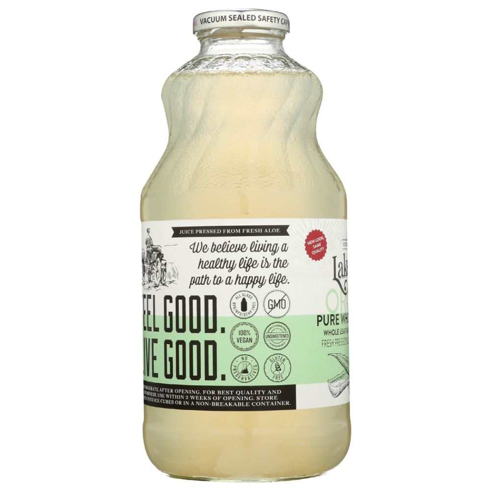LAKEWOOD: Organic Pure Whole Leaf Aloe Juice, 32 fo