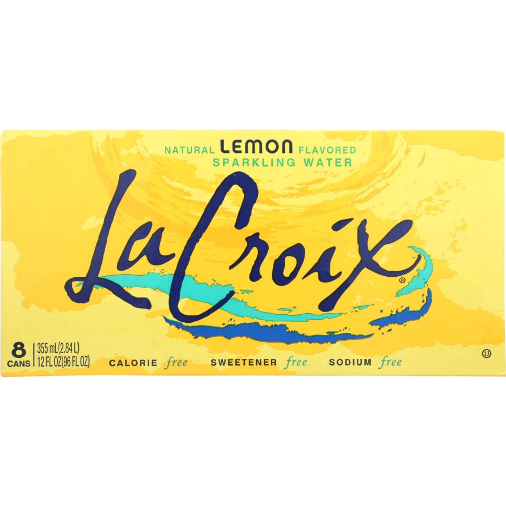 LA CROIX: Lemon Flavored Sparkling Water 8Pk, 96 fo
