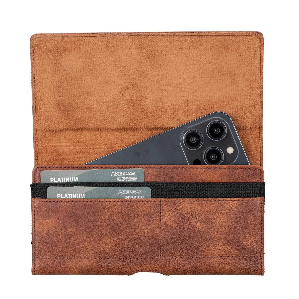 Yonkers Security Belt-Mounted Leather Phone Holster