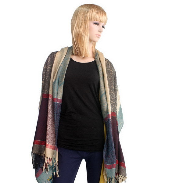 Blancho Bedding -Pa-a13-2 Fantasy Stars & Flowers Fashion Revitalized Style Luxurious Silky Soft Pashmina/Shawl/Scarf