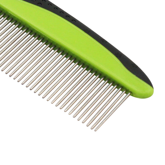 Pet Life Grip Ease' Wide and Narrow Tooth Grooming Pet Comb