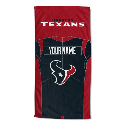 [Personalization Only] Houston Texans "Jersey" Personalized Beach Towel