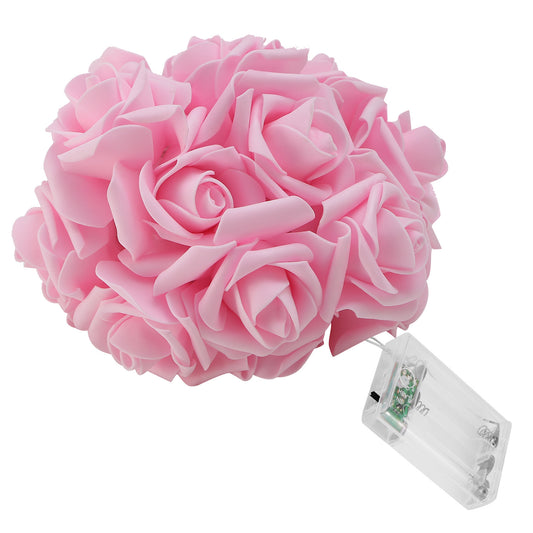 40 LEDs Rose Flower String Lights 10ft Battery Operated Decorative Lights for Anniversary Valentine's Wedding Bedroom