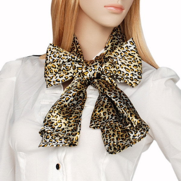 Blando Tangerine Elegant Leopard Print Comfy Silky Scarf/Wrap/Shawl(Small)