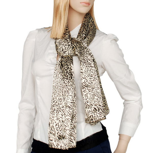 Blando Leopard & Zebra Design Fashion Exquisitely Soft Natural Silky Scarf/Wrap/Shawl(Small)