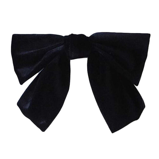 1 Piece Halloween Black Velvet Bowknot Hair Clips Gothic Retro Large Bowknot Ribbon Hair Clips Cosplay Hairpin