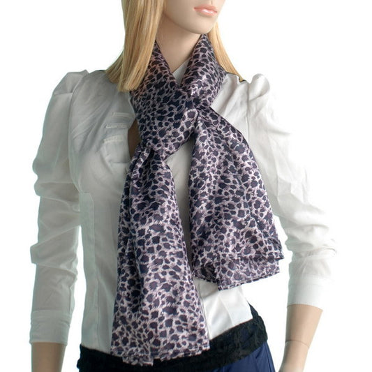 Blando Burgundy Elegant Stylish Leopard Design Natural Silk Scarf/Wrap/Shawl(Large)