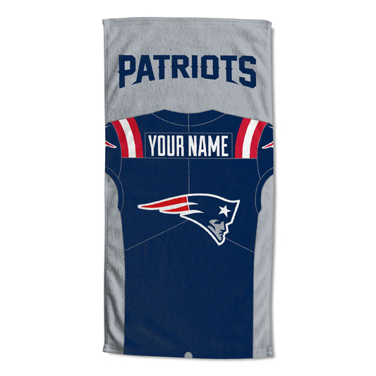 [Personalization Only] New England Patriots "Jersey" Personalized Beach Towel