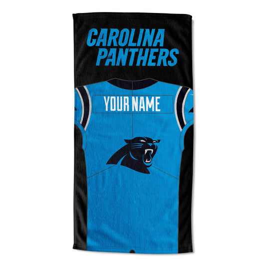 [Personalization Only] Carolina Panthers "Jersey" Personalized Beach Towel