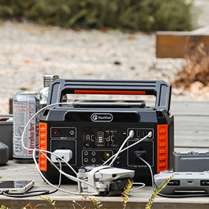 Flashfish 560W Portable Power Station; 520Wh/140400mAh Solar Generator Backup Power with 2x110V/560W AC Outlets; 5xDC Output and 4xUSB Outputs; Lithium Battery pack Lithium Battery Pack