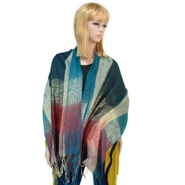 Blancho Bedding -Pa-a09-7 Moon & Stars & Roses Elegant Fashion Smooth Touch Tassel Ends Pashmina/Shawl/Scarf