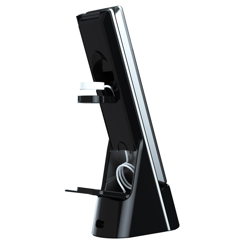 Led Table Lamp 15w Wireless Charger Compatible For Iwatch Airpods Fast Charging Station Multi-functional Clock Charge Dock Stand