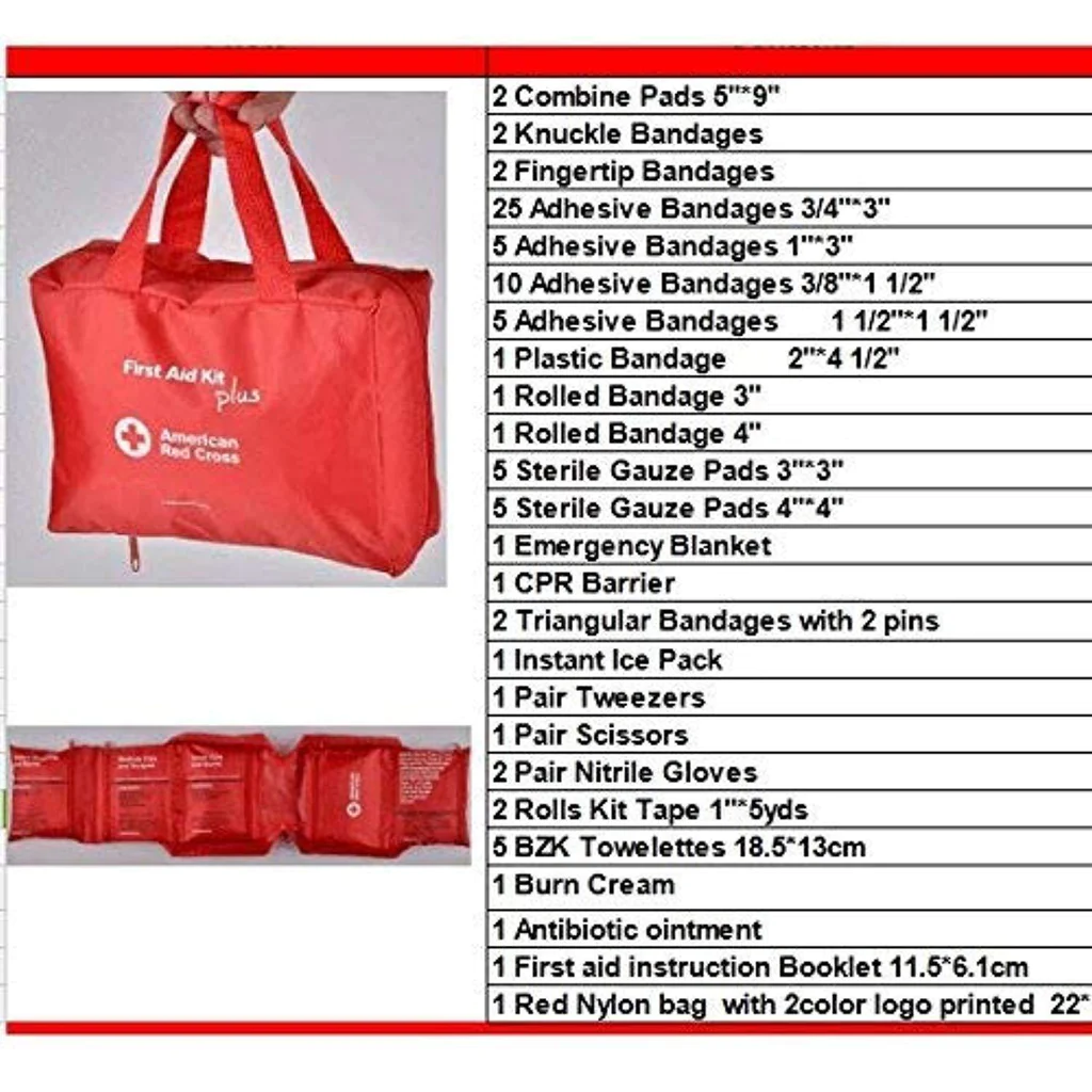 First Aid Essentials First Aid Kit, Red