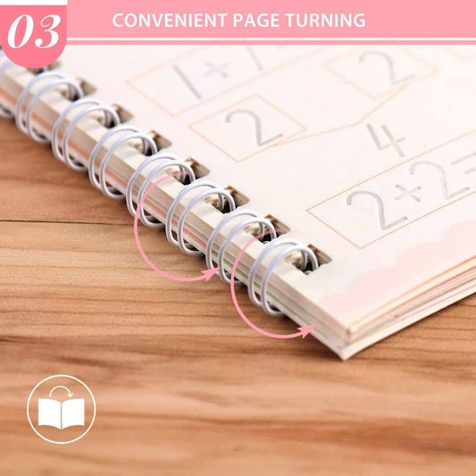 Reusable Practice Copybook Print Handwiriting Workbook Reusable Writing Practice Book; 4 Books With Pen