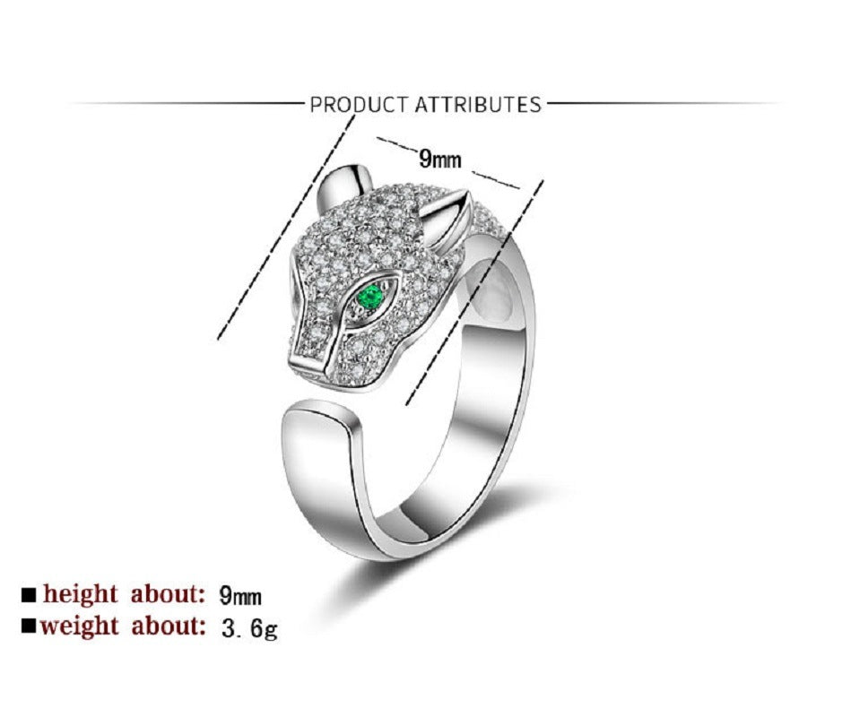 Animal Ring Adjustable Open Cute Lovely Fox with Stones Ring for Women