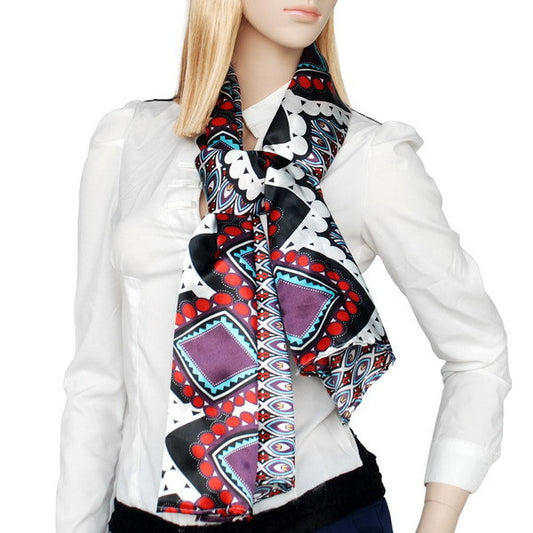 Blando Purple Tone Fantastic Multi-Patterns Chic Natural Soft Silky Scarf/Wrap/Shawl(Small)