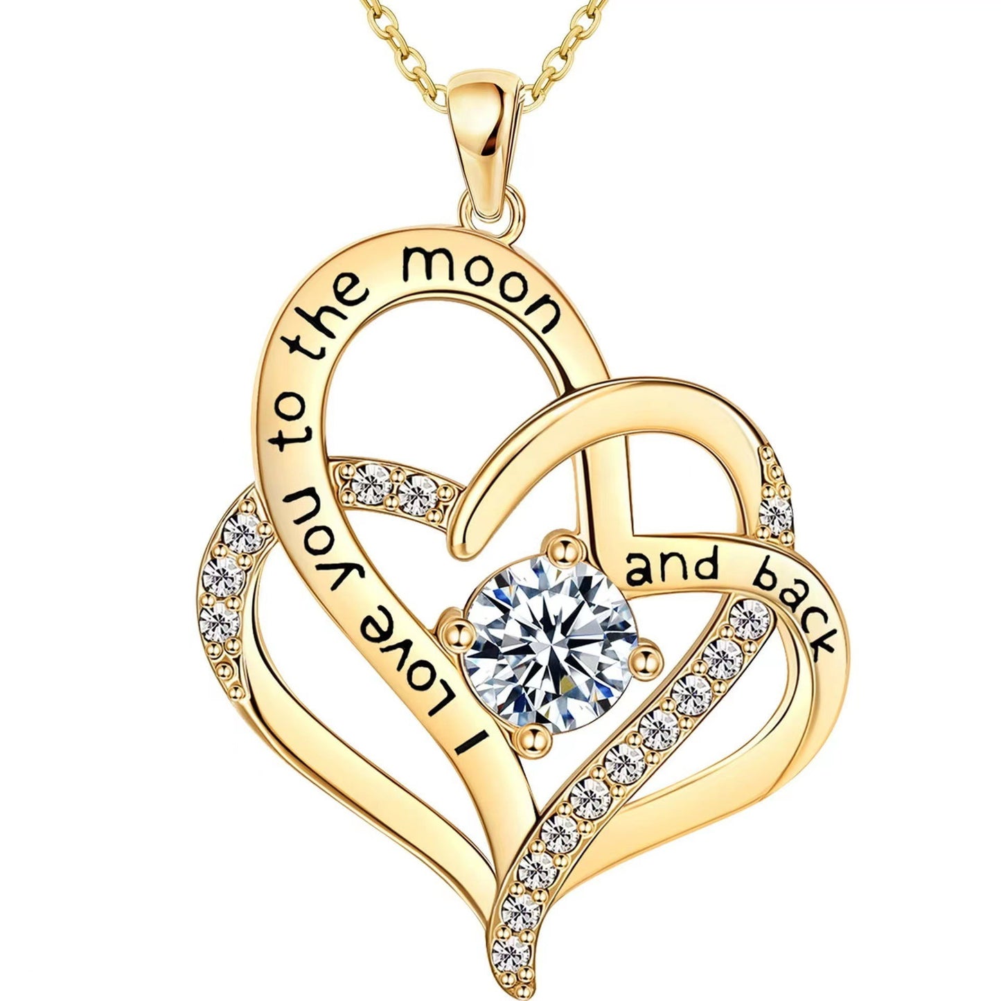 Forever Love Heart Pendant Necklaces for Women ;  Birthday Mother's Day Gift