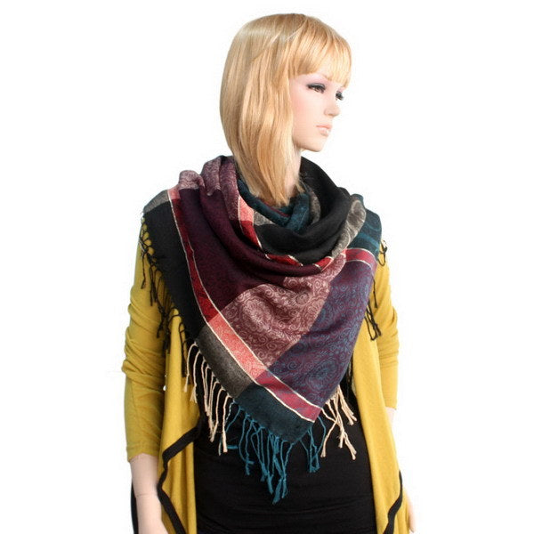 Blancho Bedding -Pa-a13-4 Fantasy Stars & Flowers Fashion Revitalized Style Luxurious Silky Soft Pashmina/Shawl/Scarf