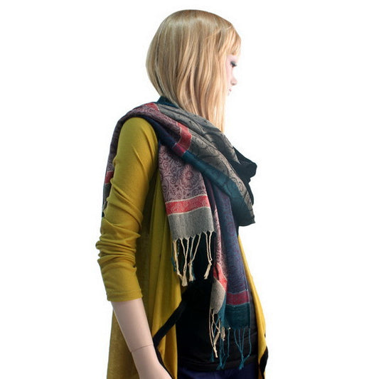 Blancho Bedding -Pa-a13-4 Fantasy Stars & Flowers Fashion Revitalized Style Luxurious Silky Soft Pashmina/Shawl/Scarf