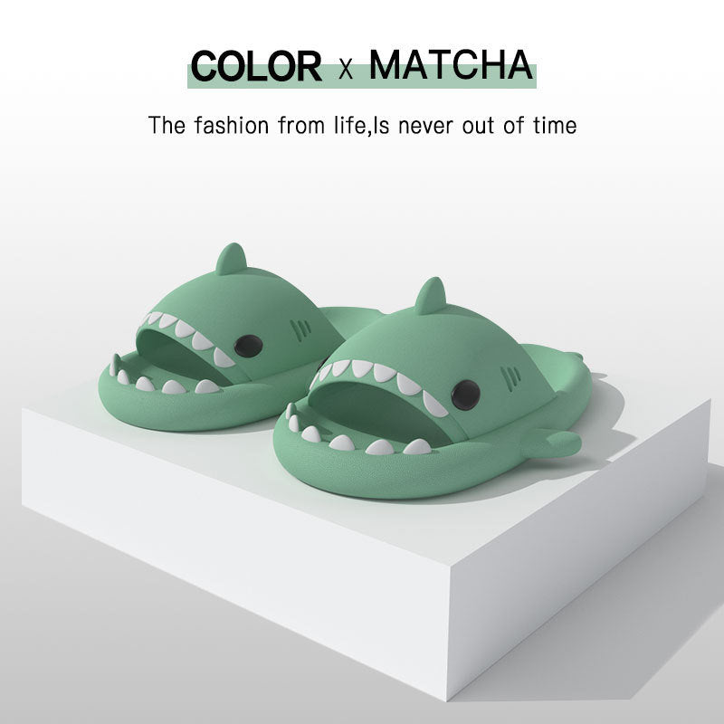 Summer Slippers Female Lovely Shark Shape Slides Outdoor Women Shoes Kids Children Flip Flops Men Couples Cartoon EVA Wholesale