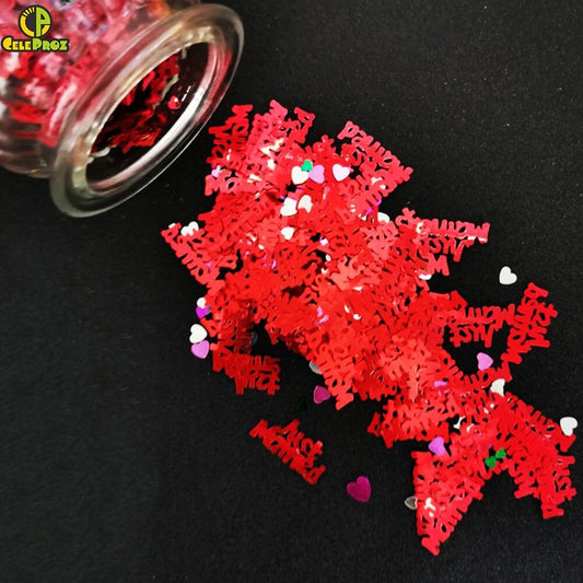 Acrylic Heart Confetti Scatter Crystal Beads Wedding Party Decor Squins Engaement Anniversary Valentine Party Supplies
