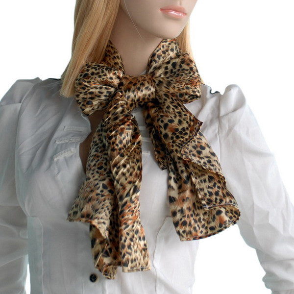 Blando Wild Leopard Color Funky Exquisitely Soft Silky Scarf/Wrap/Shawl(Small)