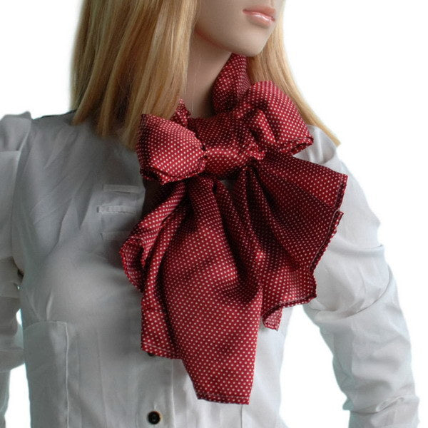 Blando Red Small Cute Dot Design Campus Style Silk Scarf/Wrap/Shawl(Small)