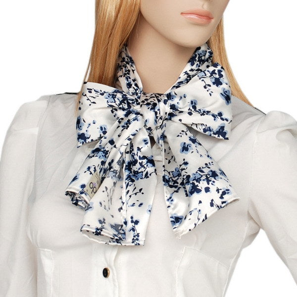 Blando White Plum Blossom Chinese Style Noble Elegant Soft Natural Silky Scarf/Wrap/Shawl(Large)