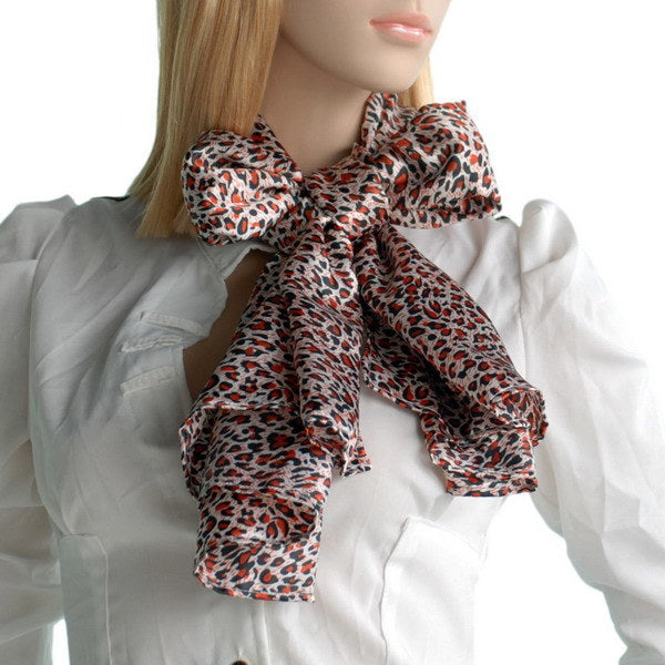 Blando Tangerine Graceful Fashion Natural Leopard Pattern Silk Scarf/Wrap/Shawl(Large)