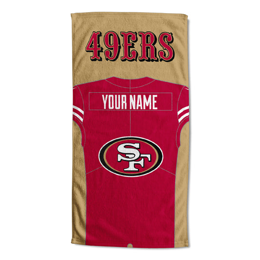 [Personalization Only] San Francisco 49ers "Jersey" Personalized Beach Towel