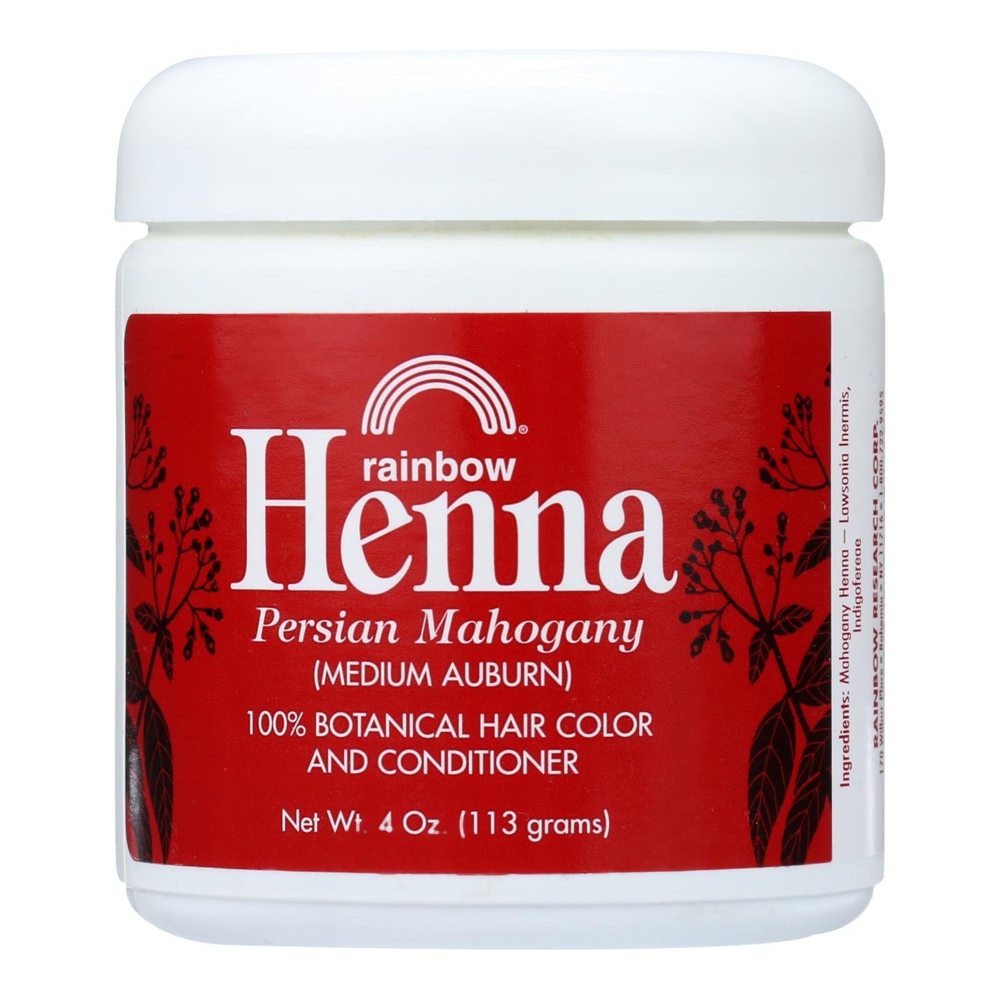 Rainbow Henna Hair Color & Conditioner Persian Mahogany 4oz