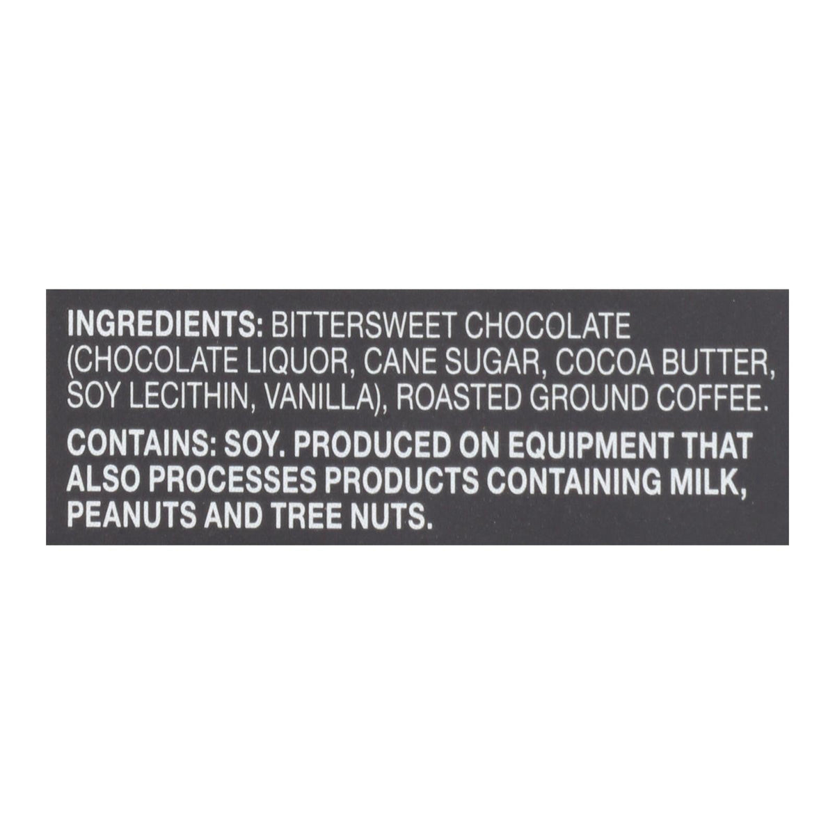 Endangered Species Dark Chocolate Espresso Bars, 72% Cocoa